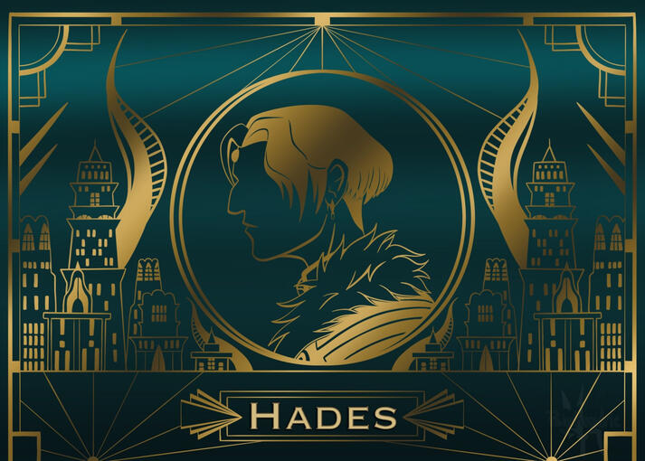 FFXIV - Emet-Selch; Art Deco inspired postcard