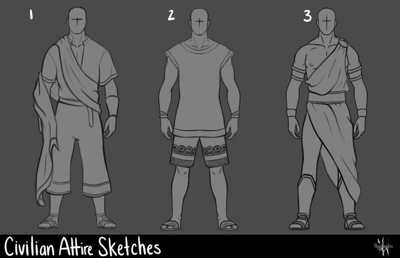 Civilian Attire Sketches (Male)